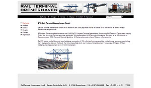 Internetauftritt für Rail Terminal Bremerhaven